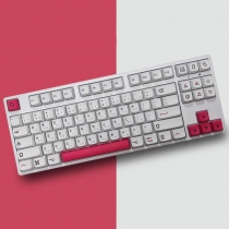 104+22 Pink Lady PBT Dye-subbed XDA Keycap Set for Mechanical Keyboard English / Thai / Japanese / Russian / Arabic / French / German / Spanish